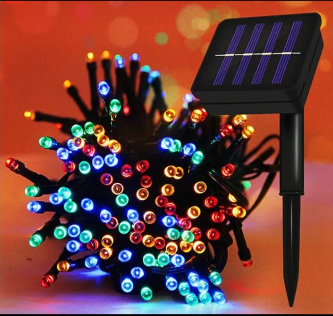 Luces Navideñas con Panel Solares 50 Metros