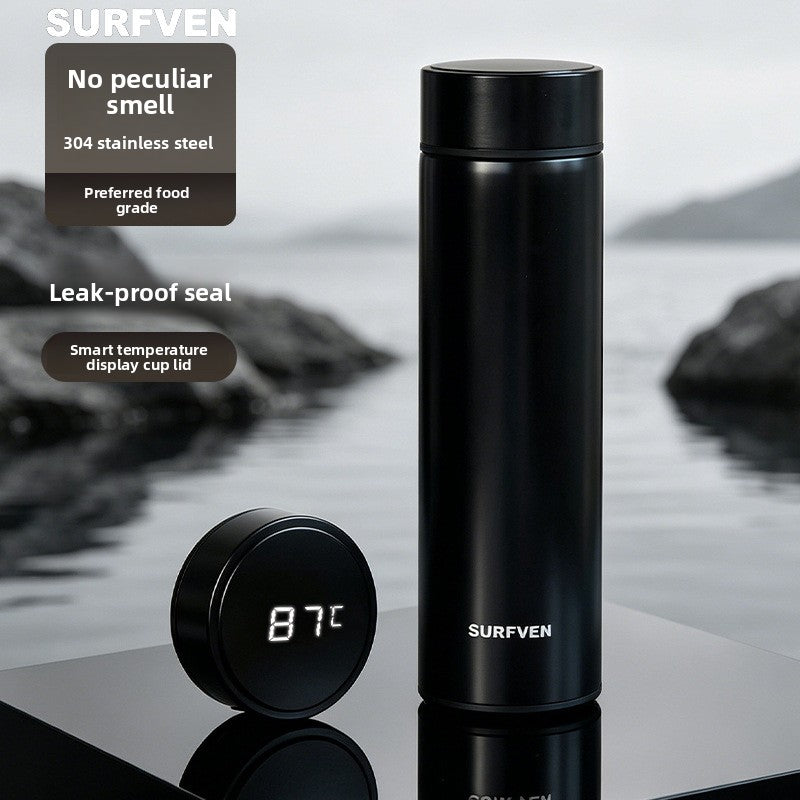 Intelligent temperature stainless steel thermos cup