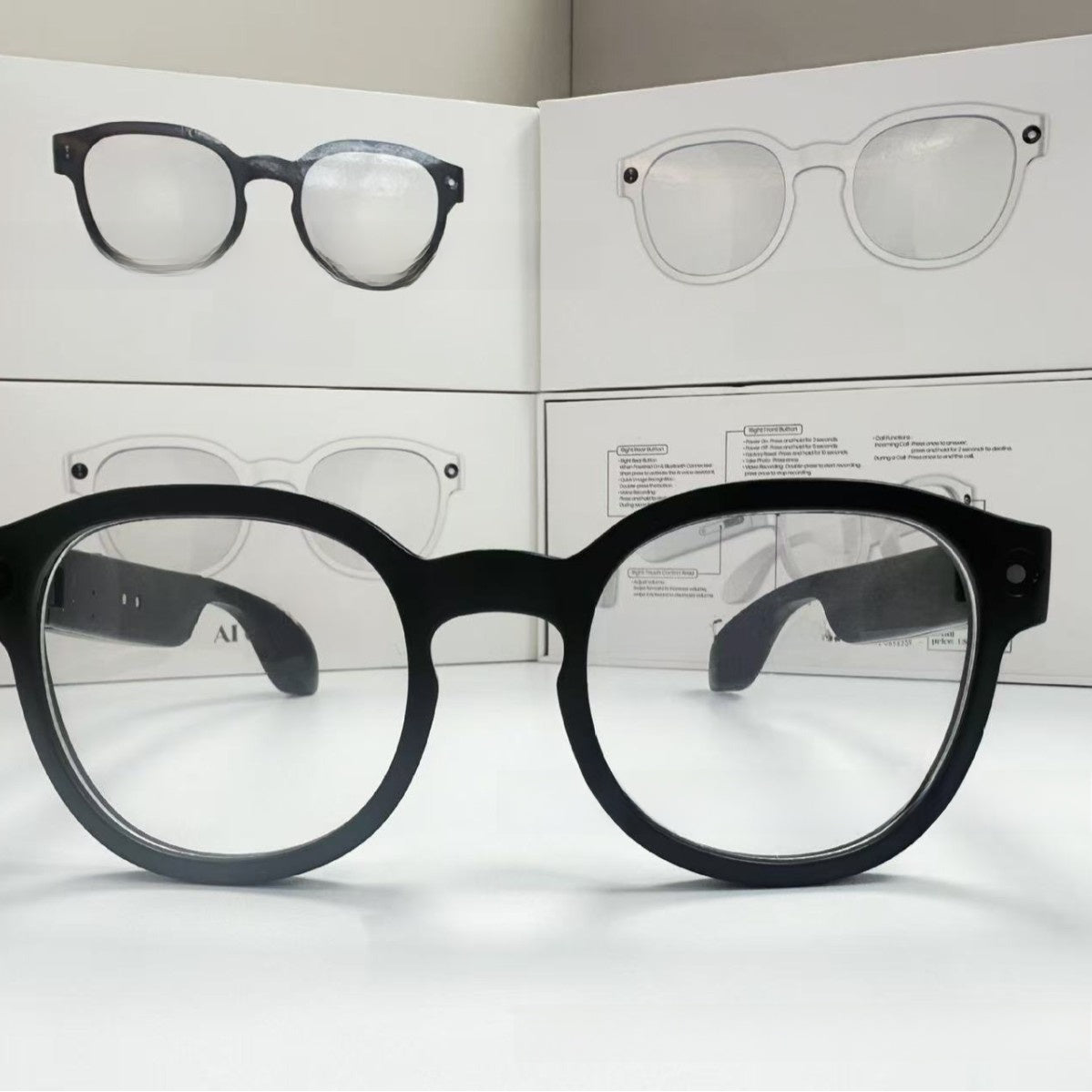 AIMB-S1 Smart Glasses with AI Translation and 8MP Camera for Office Recording and Video