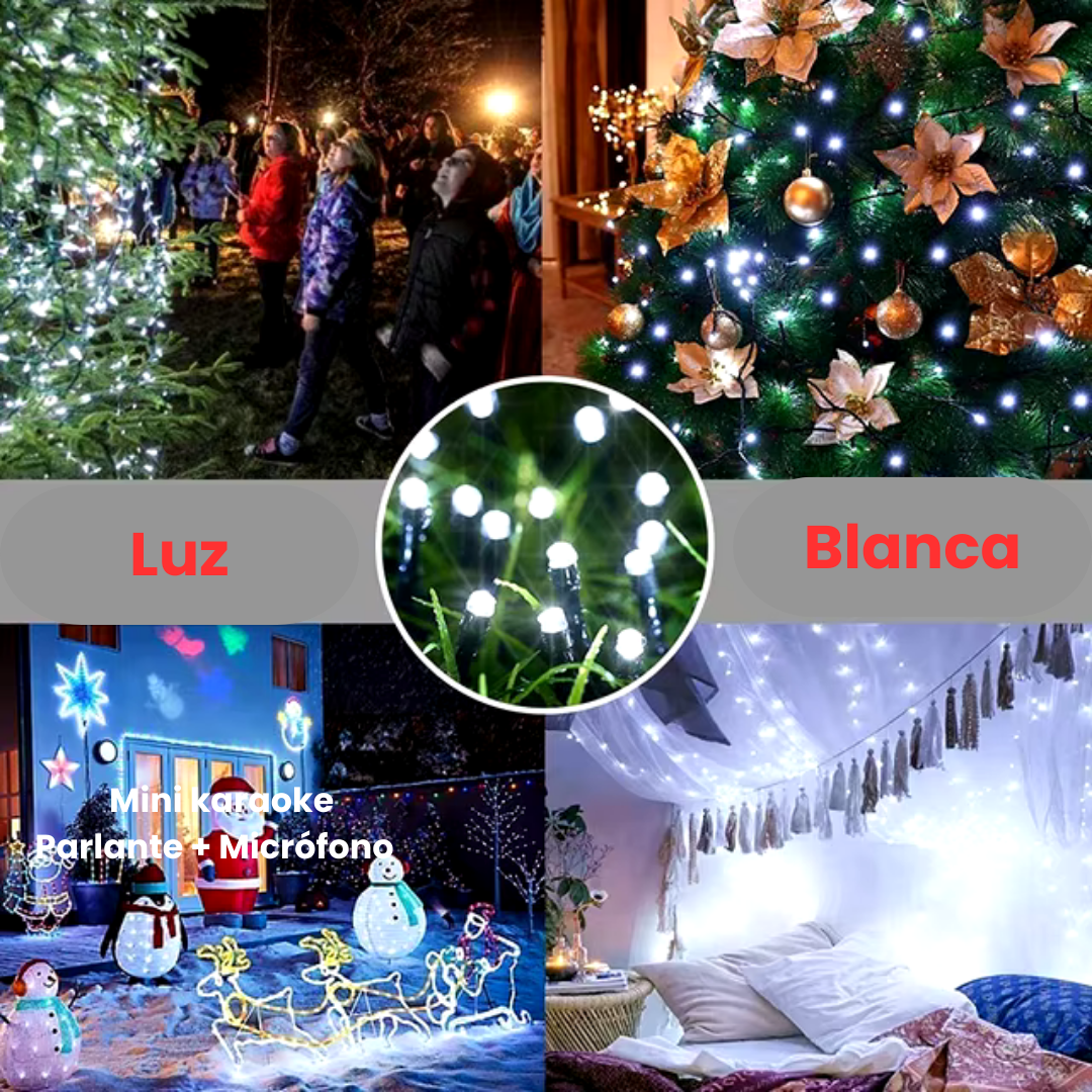 Luces Navideñas con Panel Solares 50 Metros