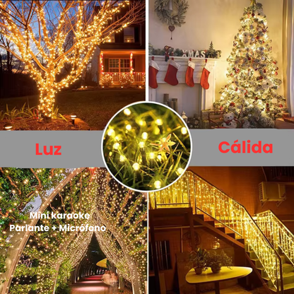 Luces Navideñas con Panel Solares 50 Metros