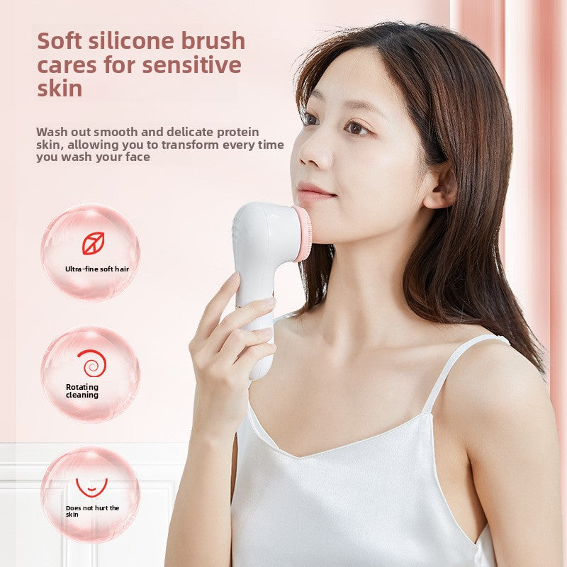 Silicone facial cleansing brush