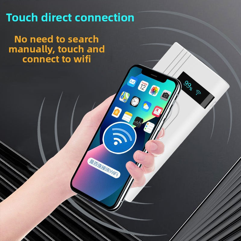 Portable WiFi Router with Power Bank and Built-in Cable